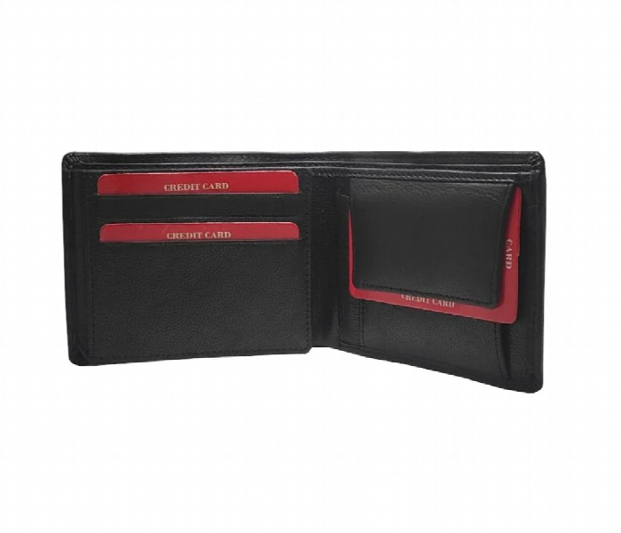Elegant Leather Wallet For Men Black - Zoom Image 2