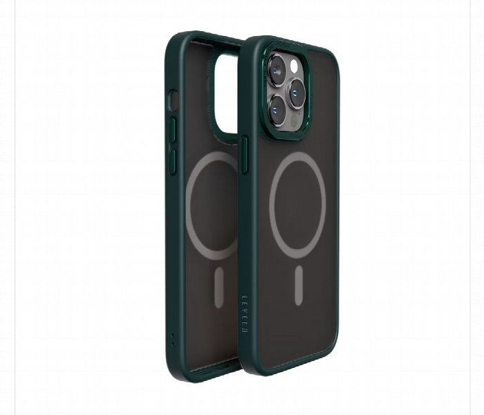 Levelo Magsafe Kayo Iphone 14 Pro Max Matte Back Case Green Or Green - Zoom Image 1