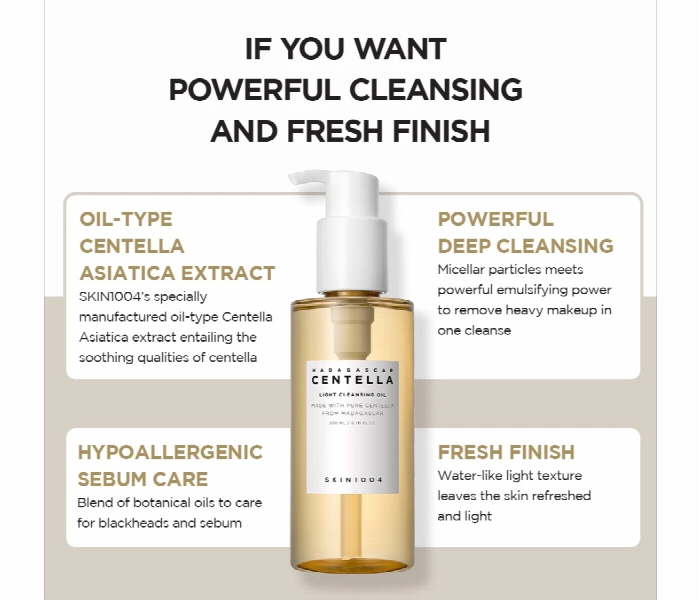 Skin1004 Madagascar Centella Light Cleansing Oil  200Ml - Zoom Image 3