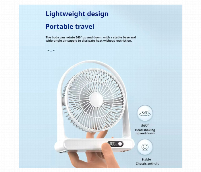 Portable Lightweight Digital Desktop Fan - Zoom Image 4