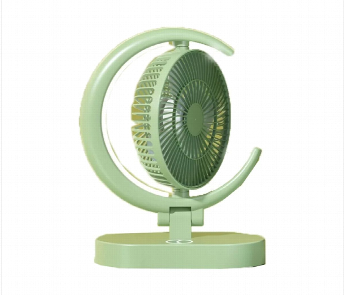 Stylish Rechargeable Desktop Fan Green - Zoom Image 2