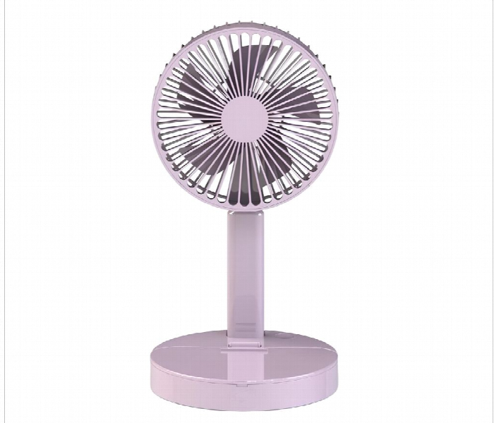 Folding Mirror Fan With Phone Holder Pink - Zoom Image 3