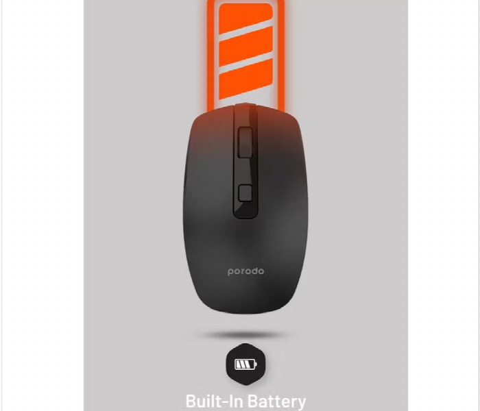 Porodo Dual Mode Wireless Mouse 1600 Dpi - Zoom Image 4