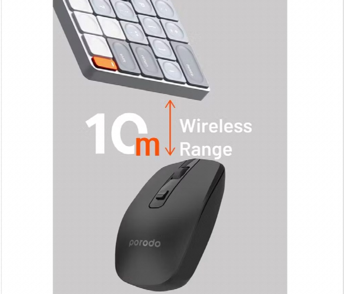 Porodo Dual Mode Wireless Mouse 1600 Dpi - Zoom Image 5