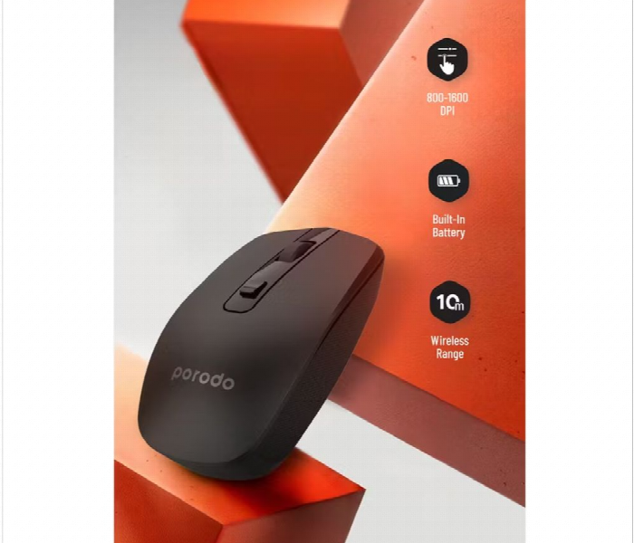 Porodo Dual Mode Wireless Mouse 1600 Dpi - Zoom Image 2
