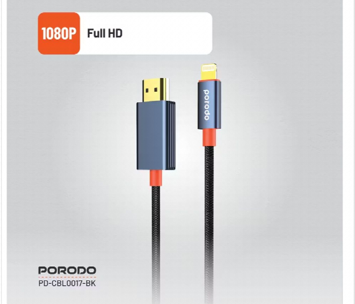 Porodo Woven Cable Lightning To Hdmi - Zoom Image 3
