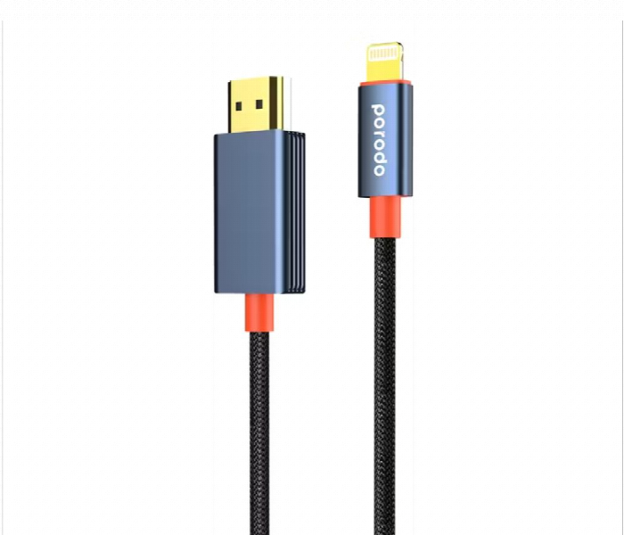 Porodo Woven Cable Lightning To Hdmi - Zoom Image 1
