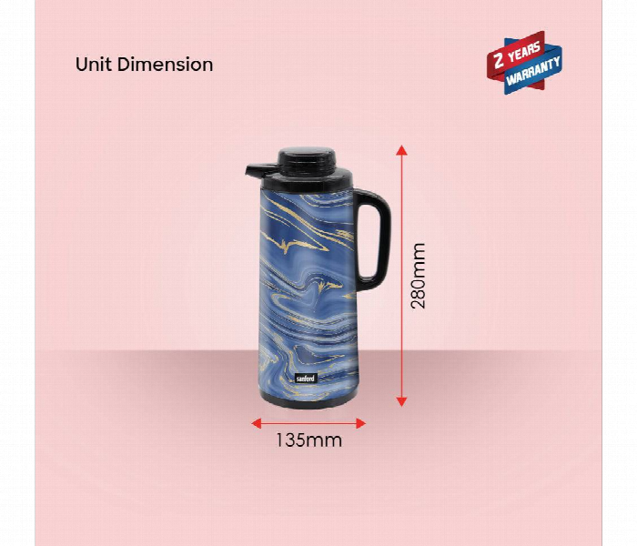 Sanford Sf10504Vf 1.3L Vacuum Insulated Flask With Double Glass Liner And Leak Proof Lid - Zoom Image 7