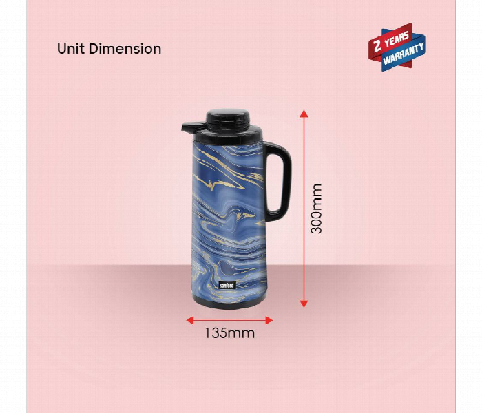 Sanford Sf10505Vf 1.6L Vacuum Insulated Flask With Double Glass Liner And Leak Proof Lid - Zoom Image 7