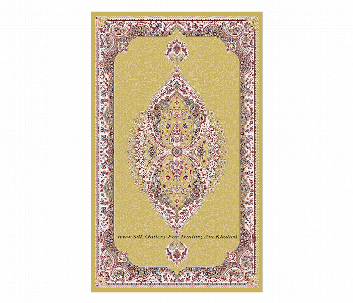 Premium Silk Gallery Carpet 250X350 Made In Turkey  Gold - Zoom Image