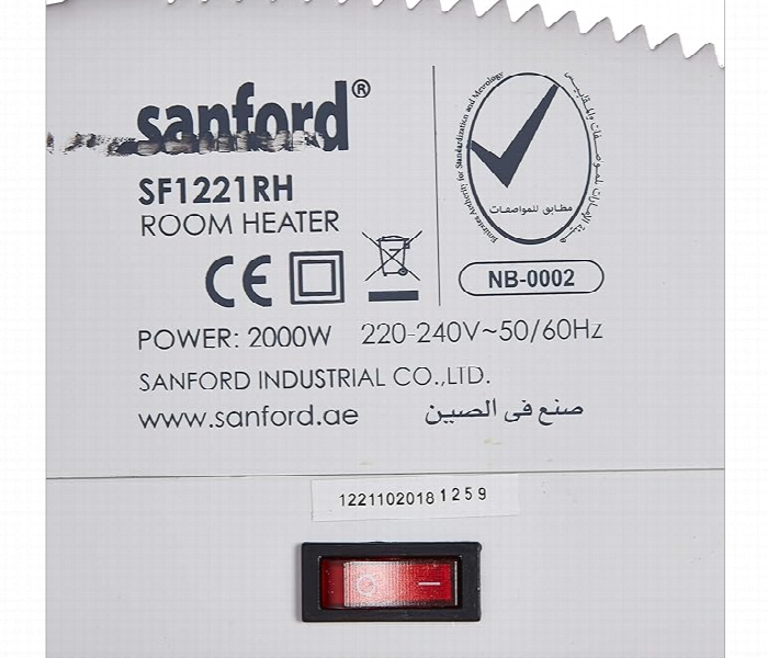 Sanford Sf1221Rh Bs 2000W Wall Room Heater - Zoom Image 2