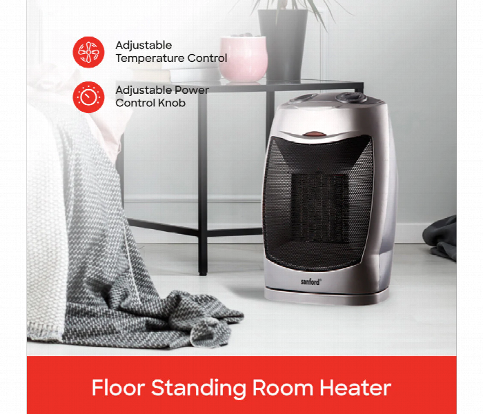 Sanford Sf1229Rh Bs 1500W Oscillating Room Heater With Fan And Adjustable Thermostat - Zoom Image 7