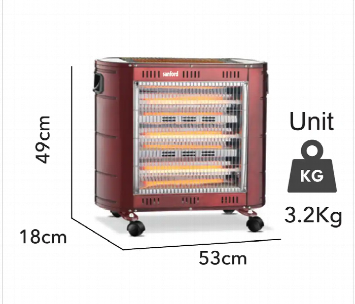 Sanford Sf1274Qrh Bs 2400W Quartz Room Heater - Zoom Image 3