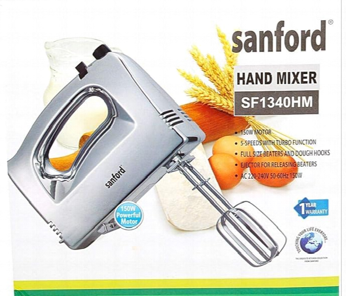 Sanford Sf1340Hm Bs 160W Compact Stainless Steel Hand Mixer - Zoom Image 4