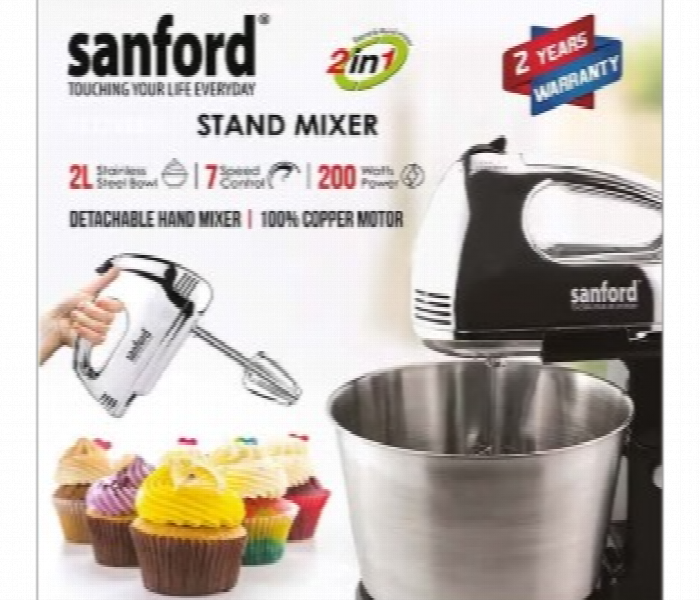 Sanford Sf1359Sm Bs 200W Portable Stand Mixer - Zoom Image 6