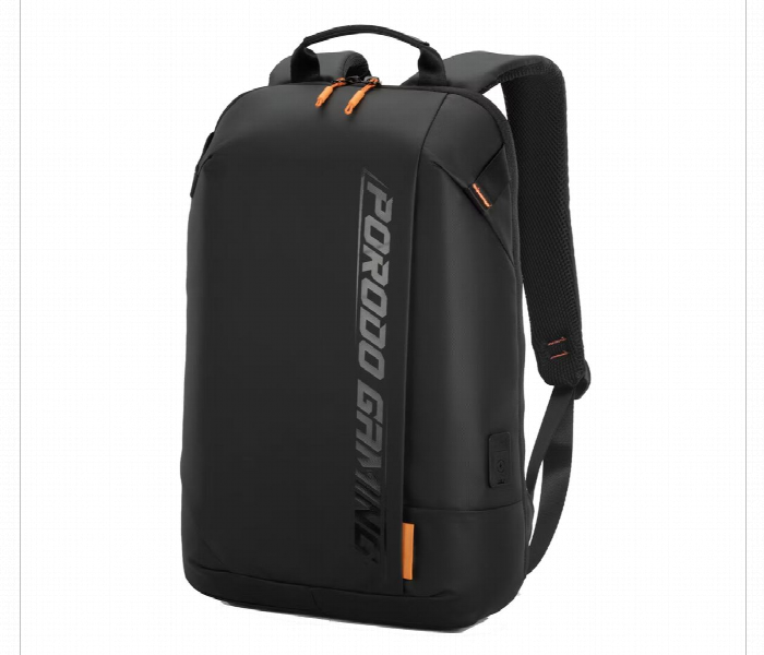 Porodo Gaming Water Resistant Pu Laptop Backpack With Usb C Port Black - Zoom Image 1