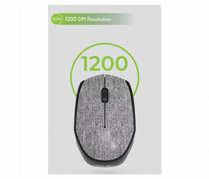 Green Lion G100 Wireless Mouse Gray Gnm100Gy - Zoom Image 3