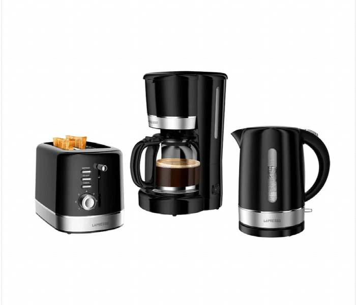 Lepresso Breakfast Set Toaster Kettle And Drip Coffee Maker Black Lpcffm0009 Bk - Zoom Image 1