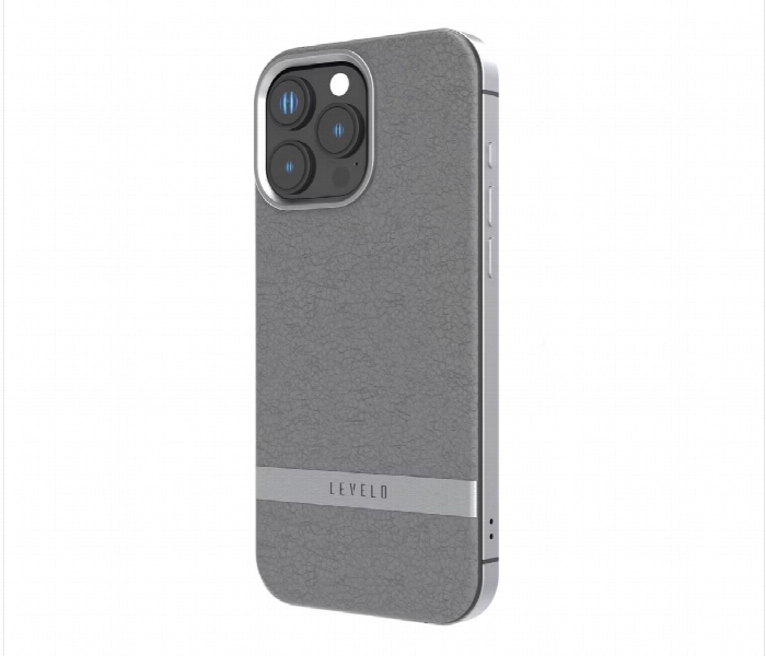 Levelo Pelle Leather Case For Iphone 16 Pro Max Gray Lvlplc16Pmgy - Zoom Image 3