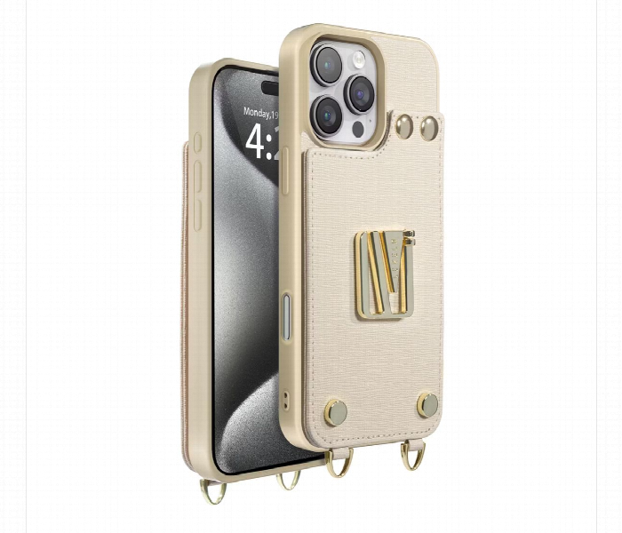 Levelo Serena Leather Case For Iphone 16 Pro Max Beige  Lvlsrn16Pm Bg - Zoom Image 1