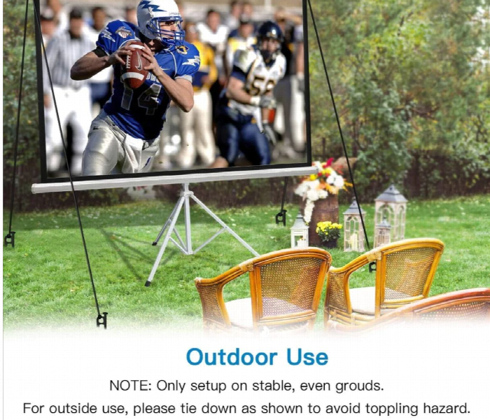 Projector Screen With Sturdy Tripod Stand 100 Inch - Zoom Image 3