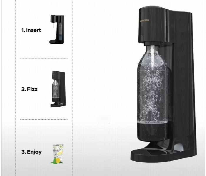 Lepresso Sparkling Water Maker 800Ml Black Lpswmkbk - Zoom Image 2