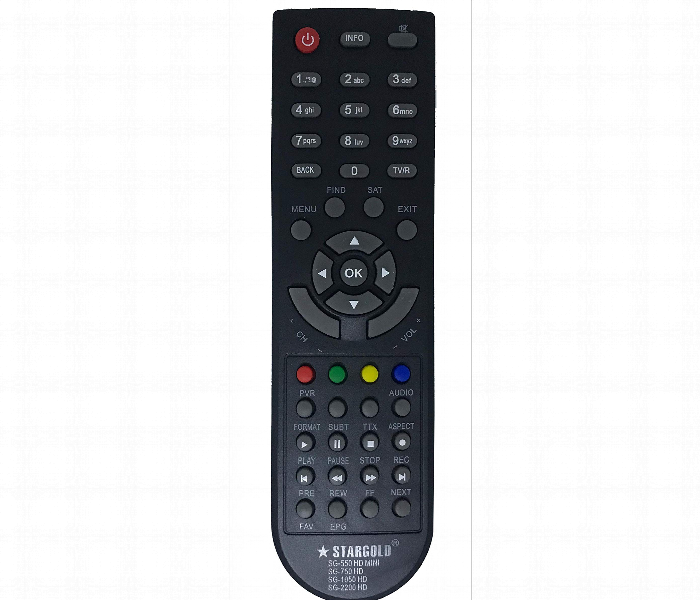 Stargold Sg 550 750 2200 Hd Satellite Receiver Remote Control - Zoom Image