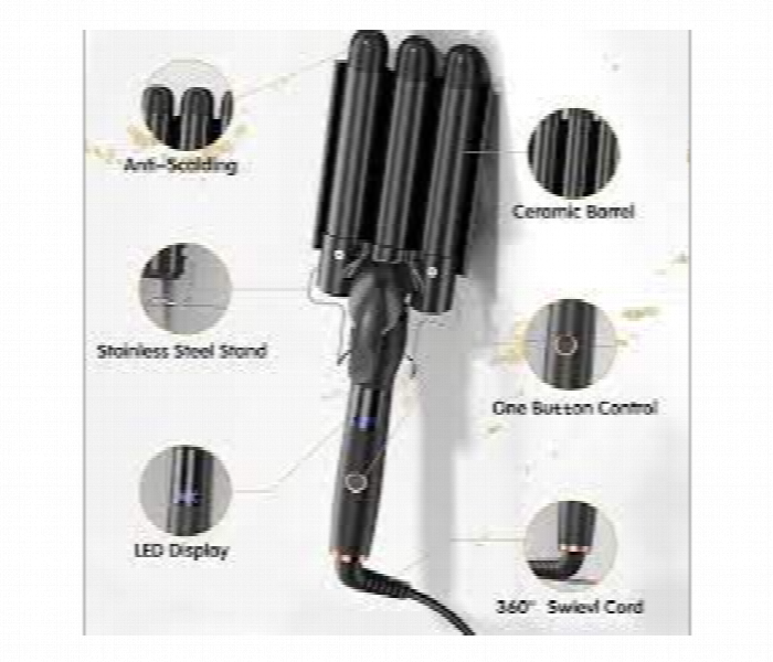Vgr V591 Hair Curling Iron 3Barrel - Zoom Image 3