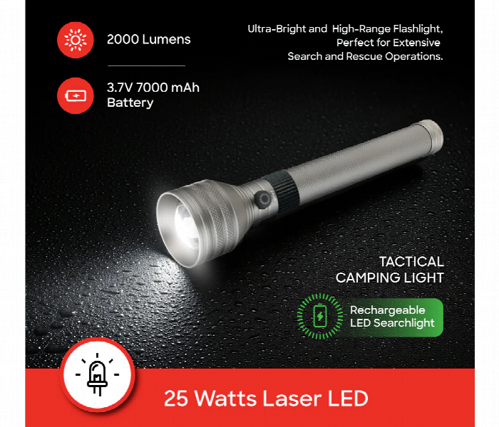 Sanford Sf4701Slc Rechargeable 2Pcs Combo Led Search Light - Zoom Image 6