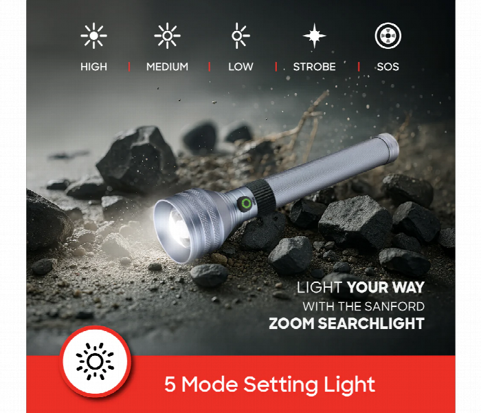 Sanford Sf4701Slc Rechargeable 2Pcs Combo Led Search Light - Zoom Image 5