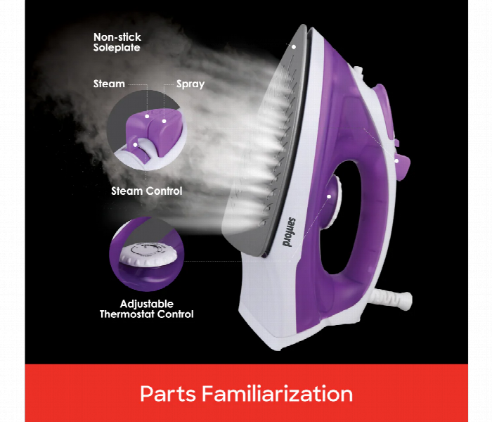 Sanford Sf48Si 2200W Steam Iron With Ceramic Coating And Self Cleaning - Zoom Image 5