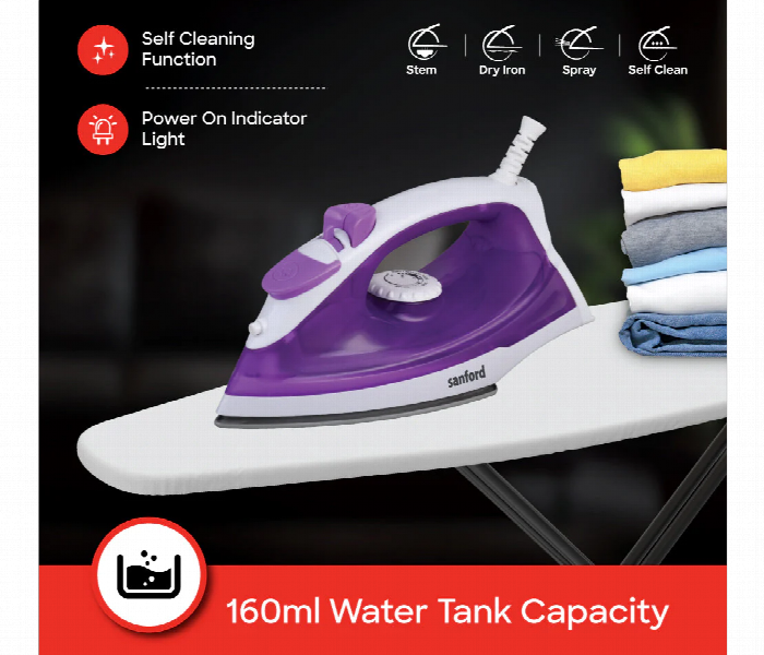 Sanford Sf48Si 2200W Steam Iron With Ceramic Coating And Self Cleaning - Zoom Image 3