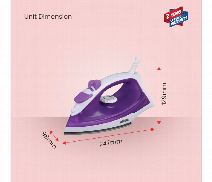 Sanford Sf48Si 2200W Steam Iron With Ceramic Coating And Self Cleaning - Zoom Image 6