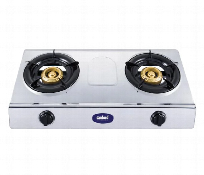 Sanford Sf5356Gc Steel Cast Iron Double Burner Lpg Stove With Stainless Steel Frame - Zoom Image 1