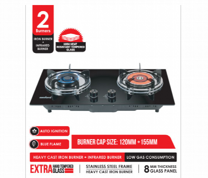 Sanford Sf5405Igc Gas Hob With Heavy Cast Iron Burner And Iron Burner - Zoom Image 1
