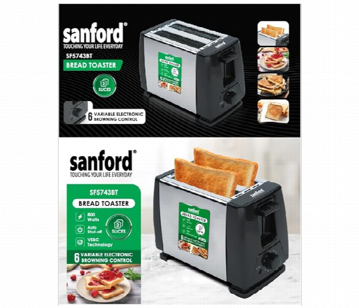 Sanford Sf5743Bt Bs 800W 2 Slice Bread Toaster - Zoom Image 4