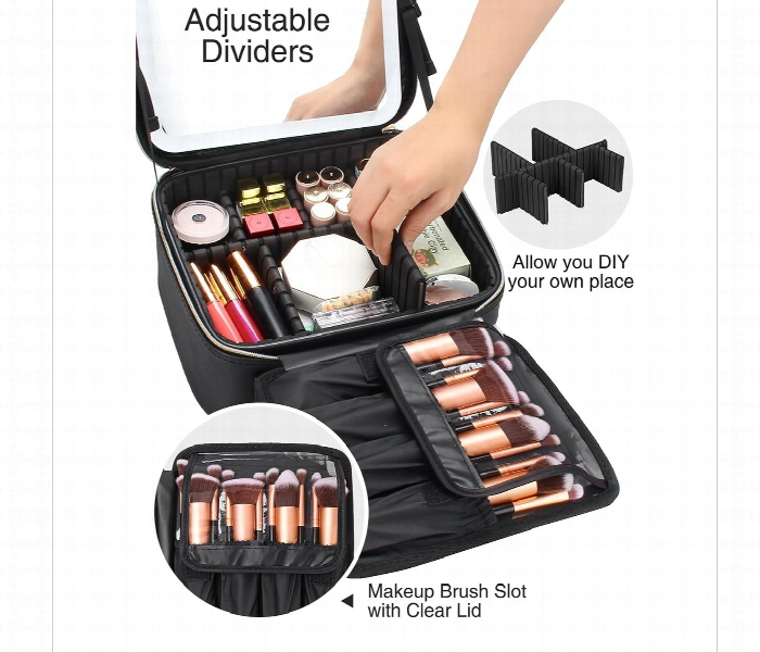 Led Makeup Mirror Handheld Makeup Box - Zoom Image 2
