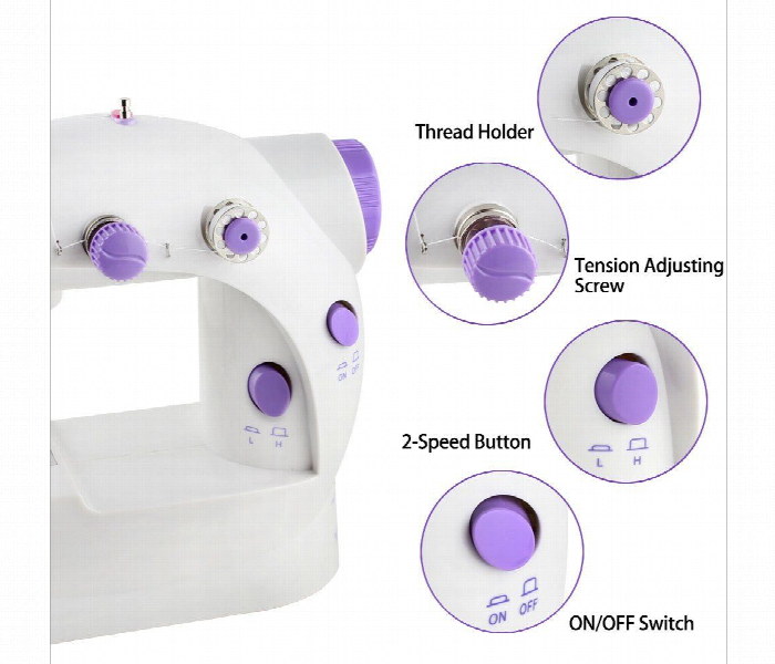Portable Mini Sewing Machine With 2Vspeed Control - Zoom Image 3