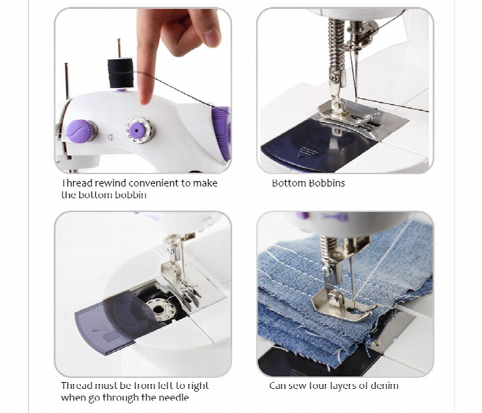Portable Mini Sewing Machine With 2Vspeed Control - Zoom Image 4