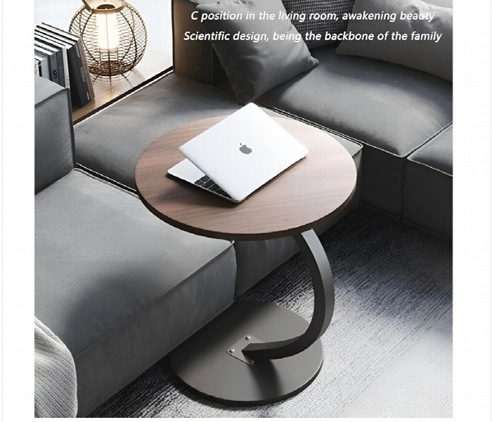 Modern Round Coffee Table Brown - Zoom Image 3