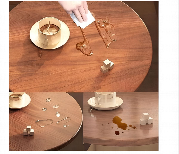 Modern Round Coffee Table Brown - Zoom Image 2