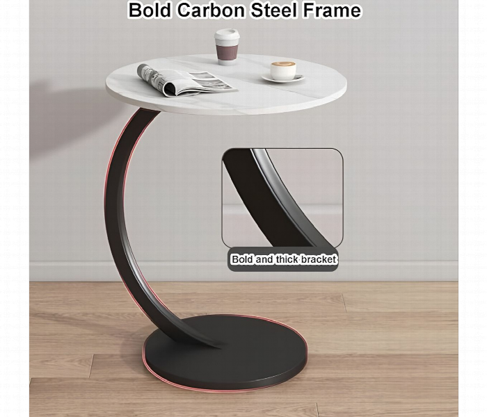 Modern Round Coffee Table White - Zoom Image 3