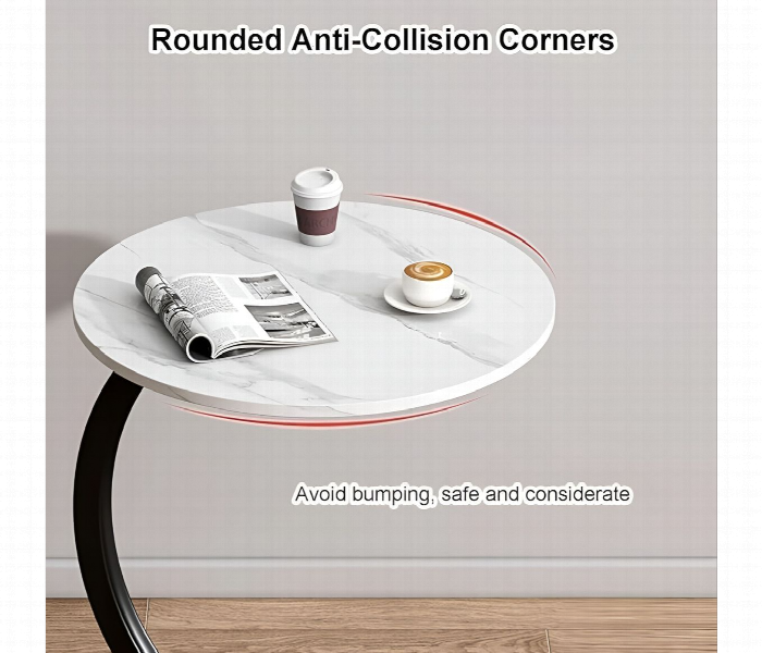Modern Round Coffee Table White - Zoom Image 5