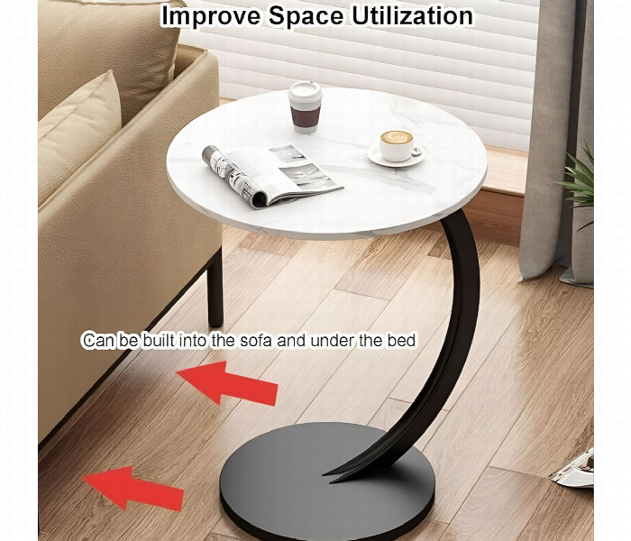 Modern Round Coffee Table White - Zoom Image 2