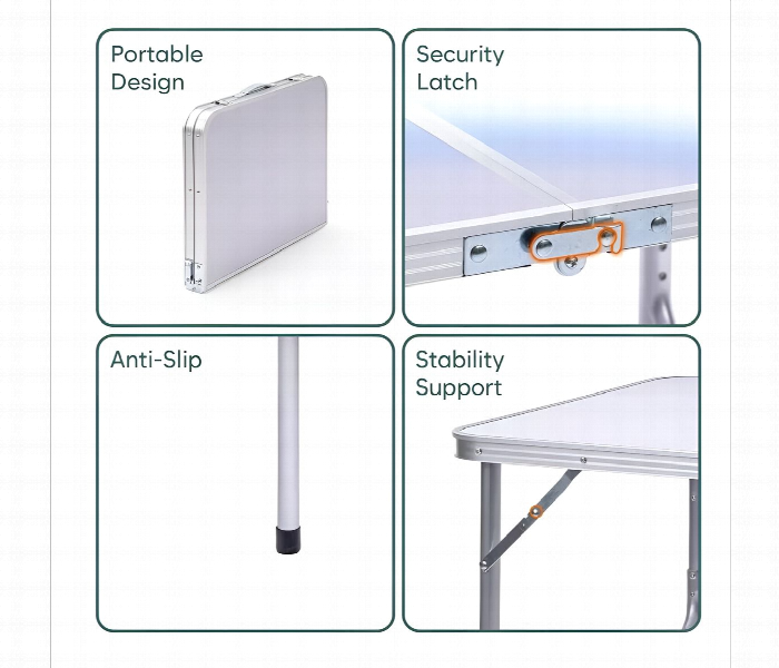 Foldable Camping Table Lightweight And Portable Utility Table - Zoom Image 2