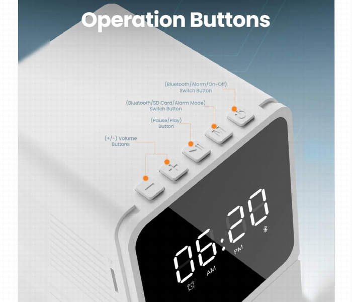 Moxedo Multi Function Desktop Charging Hub With Led Digital Clock Display - Zoom Image 3