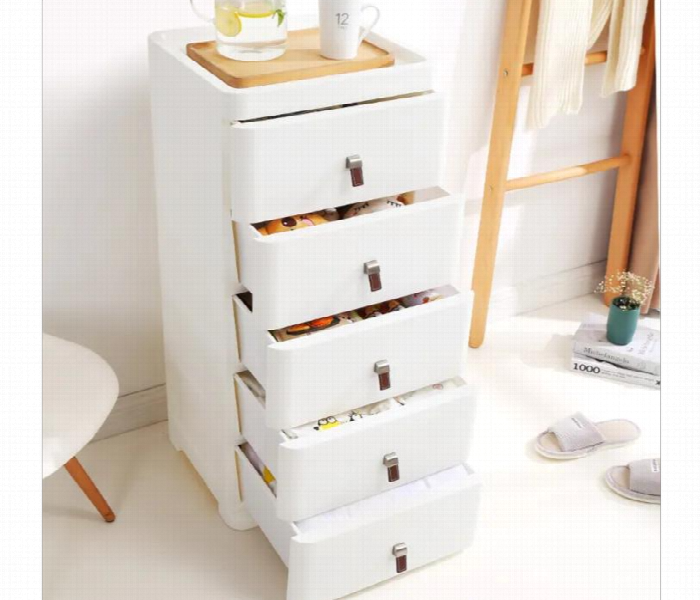 Plastic Durable Storage 5 Layer Drawer Cabinet - Zoom Image 4