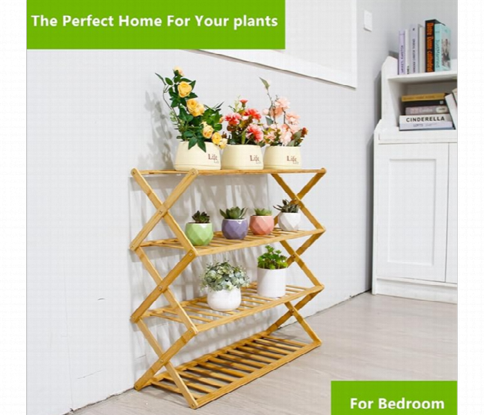 Multipurpose Foldable Wooden Shoe Rack - Zoom Image 3