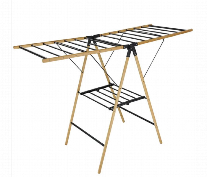 Foldable Wooden Clothes Drying Stand - Zoom Image 1