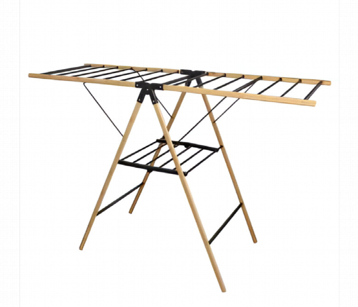 Foldable Wooden Clothes Drying Stand - Zoom Image 2